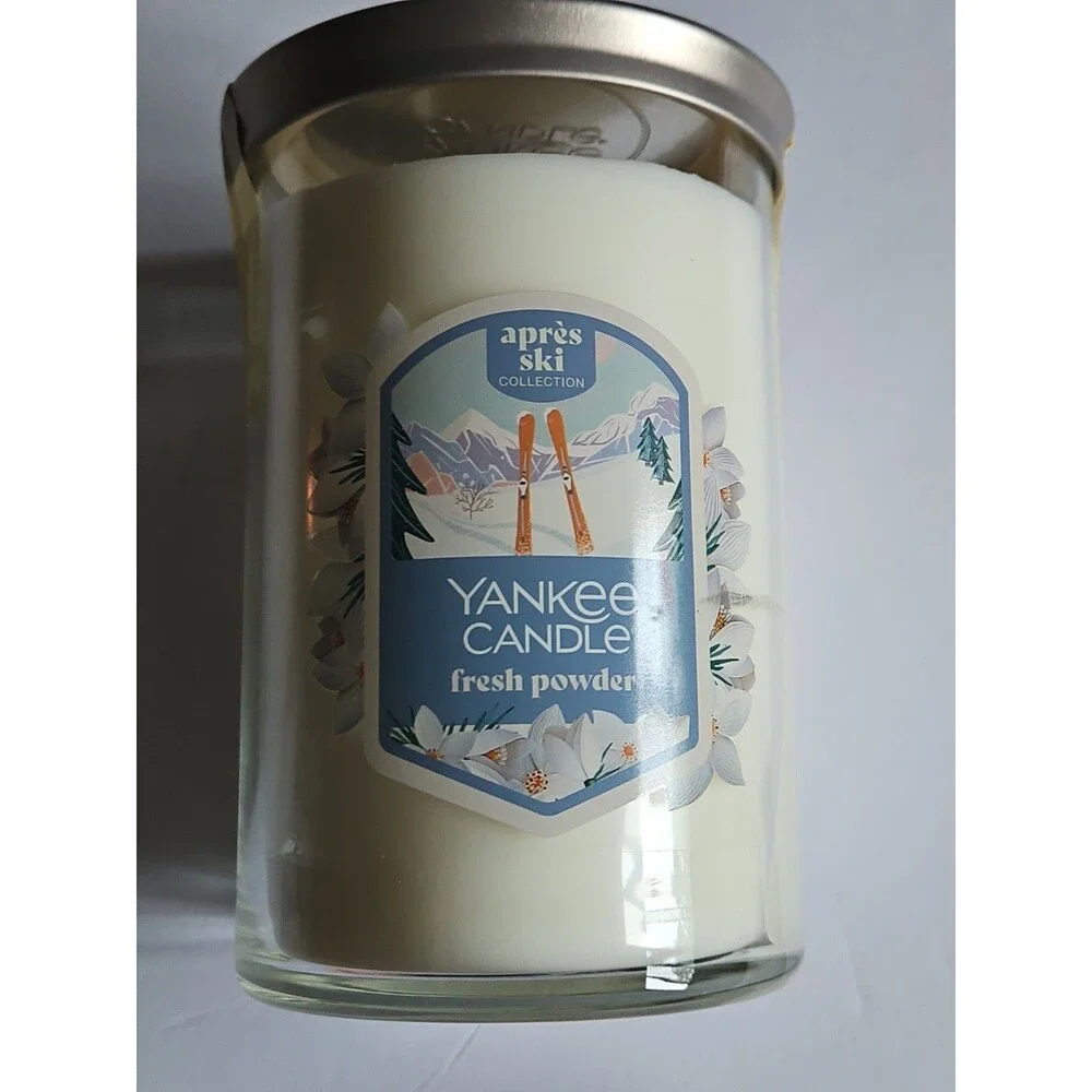 YANKEE CANDLE Fresh Powder Large Jar 20 oz. NEW Apres Ski Collection